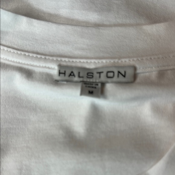 Halston Heritage White Tee with Silver Starburst - Picture 3 of 7